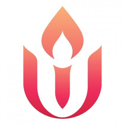UUA logo gradiant red to peach color